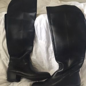 Black knee high boots
